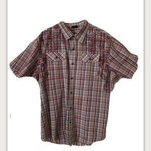 Mens Irreverent short‎ sleeve snap up.  Size XL